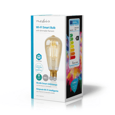 Nedis Intelligens Wi-Fi-s Izzószálas LED-lámpa E27 ST64 5W 500lm (WIFILF10GDST64) (WIFILF10GDST64)