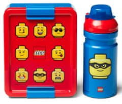 STREFA Snack doboz 20x17,3x7,1cm + palack 390ml,PP+ szilikon LEGO ICONIC CLASSIC 2 darabos készlet
