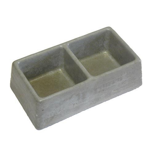 BEMI INVEST dupla tál négyzet 245x135x75mm beton (86)