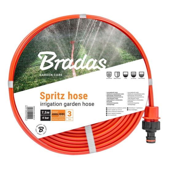 Bradas SPRITZ lapos szórótömlő 1/2" 7,5m + csatlakozók