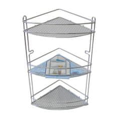 M.A.T Group sarokpolc (rácsos) 3 szintes 20,5x20,5x44cm Cr 2966