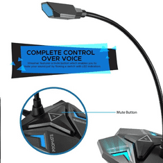 Promate Streamer High Definition USB Gaming mikrofon kék (Streamer-BL) (Streamer-BL)