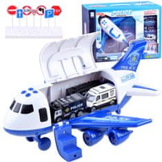 JOKOMISIADA  Set Police Plane Transporter + Cars Za3402