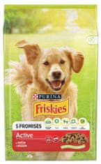 Friskies dog adult ACTIVE, felnőtt kutya, marhahús, 10 kg