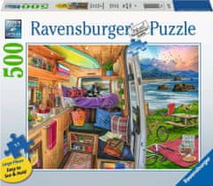 Ravensburger Puzzle Kilátás a lakókocsiból XXL 500 db