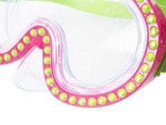 RAMIZ Búvárszemüveg gyerekeknek, Bestway, polikarbonát, UV szűrő, 16 x 10 x 3,5 cm, rózsaszín/zöld