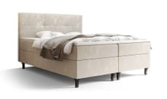 Veneti DORINA boxspring ágy tárolóhellyel - 200x200, bézs