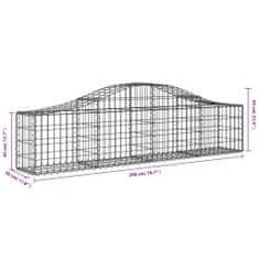 Greatstore íves horganyzott vas gabion kosár 200x30x40/60 cm