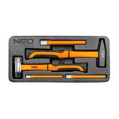 NEO TOOLS 84-242 Kalapácskészlet és vésőkészlet 5db műhelykocsitálcával (n84-242)