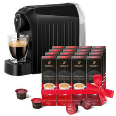 Tchibo Cafissimo Easy Black kapszulás kávéfőző fekete +Caf. Espresso Elegant Aroma 8x10db + Caf. Espresso Intense Aroma 8x10db (515346) (tch515346)