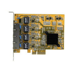 Startech StarTech.com 4 Port Gigabit NIC PCIe Network Card - Quad Port Adapter (ST1000SPEX43) - network adapter - PCIe - Gigabit Ethernet x 4 (ST1000SPEX43)