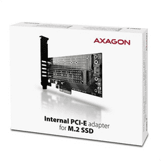 AXAGON PCIE NVME+NGFF M.2 SSD adapter fekete (PCEM2-D) (PCEM2-D)