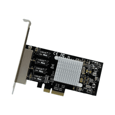 Startech StarTech.com 4 Port PCIe Network Card - RJ45 Port - Intel i350 Chipset - Ethernet Server / Desktop Network Card - Dual Gigabit NIC Card (ST4000SPEXI) - network adapter - PCIe x4 (ST4000SPEXI)