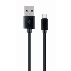 Gembird USB Type-C - USB Type-A adat- és töltőkábel 1m fekete (CC-USB2-AMCM-1M) (CC-USB2-AMCM-1M)