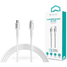 Devia USB Type-C - Lightning adat- és töltőkábel 1,5 m-es vezetékkel - Gracious Series Type-C - Lightning PD Cable - 5V/3A - white (ST379307)