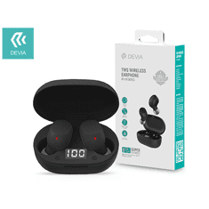 Devia TWS Bluetooth sztereó headset v5.0 + töltőtok - Joy A6 Series True Wireless Earphones with Charging Case - fekete (ST351013)