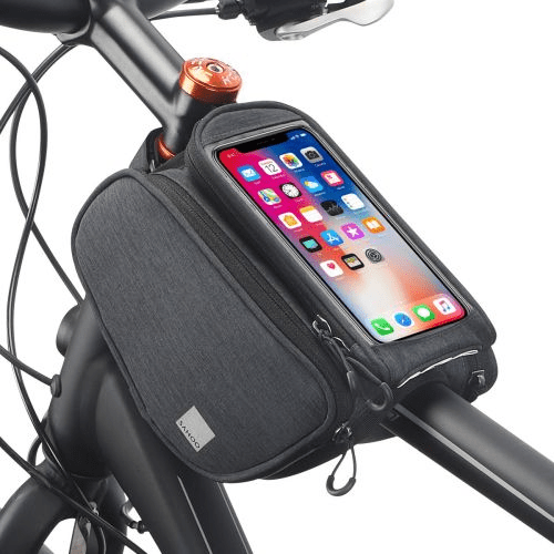 SAHOO vázra rögzíthető, vízálló kerékpáros táska, mobiltelefon tartóval 1.5L, Fekete (SAHOO-121462-SA)