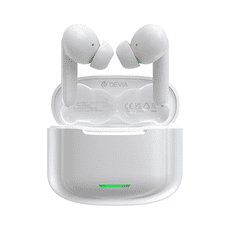 Devia TWS Bluetooth sztereó headset v5.1 + töltőtok - ANC-E1 Star Series True Wireless Earphones with Charging Case - fehér (ST359569)