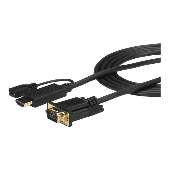 Startech StarTech.com HDMI to VGA Cable – 6ft 2m - 1080p – Active Conversion – HDMI to VGA Adapter Cable for Your VGA Monitor / Display (HD2VGAMM6) - video converter - black (HD2VGAMM6)