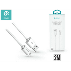 Devia USB - micro USB adat- és töltőkábel 2 m-es vezetékkel - Smart Cable - white (ST312045)