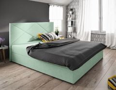 Veneti STIG COMFORT 4 franciaágy tárolóval - 160x200, világoszöld