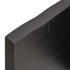 Greatstore kezelt sötétszürke tömör tölgyfa asztallap 200x50x4 cm