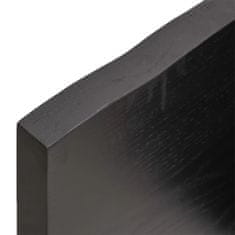 Greatstore kezelt sötétszürke tömör tölgyfa asztallap 220x50x4 cm