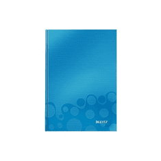 LEITZ "Wow" beírókönyv A5, kockás lakkfényű kék (E46281036) (E46281036)