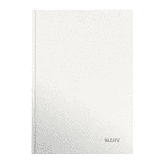 LEITZ "WOW" beírókönyv A4, vonalas, lakkfényű fehér (E46251001) (E46251001)