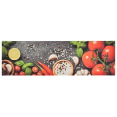 Vidaxl mosható zöldségmintás bársony konyhai szőnyeg 45x150 cm 136537