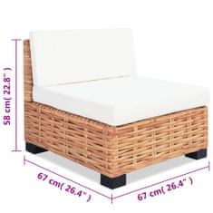 Vidaxl 27 részes természetes rattan kanapészett 244623