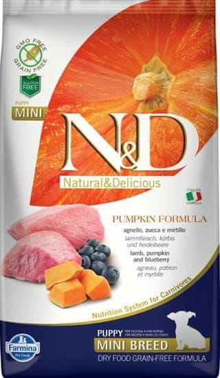 N&D PUMPKIN Dog GF Lamb & Blueberry Puppy Mini 2,5 kg