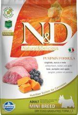 N&D PUMPKIN Dog GF Vaddisznó és alma Adult Mini 7 kg