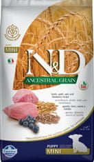 N&D ANCESTRAL GRAIN Dog LG Bárány, tönkölybúza, zab és áfonya Puppy Mini 2,5 kg