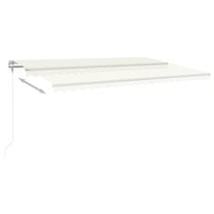 Vidaxl krémszínű automata szélérzékelős és LED-es napellenző 500x350cm 3069032