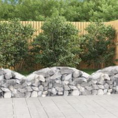 Vidaxl íves horganyzott vas gabion kosár 150x30x40/60 cm 153442