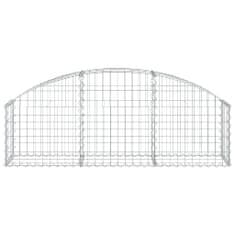 Vidaxl íves horganyzott vas gabion kosár 150x30x40/60 cm 153442