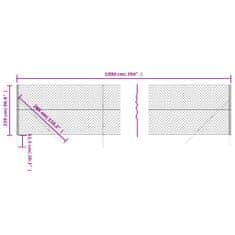 shumee zöld drótkerítés 2,2 x 10 m