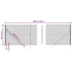 shumee zöld horganyzott acél drótkerítés 1,8 x 25 m