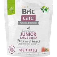 Brit Care Dog Sustainable Junior Junior nagytestű csirke + rovar 1 kg