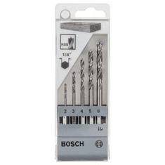 BOSCH 2608595525 5 részes fafurószár készlet hatlapú befogószárral, 2-6 mm (2608595525)