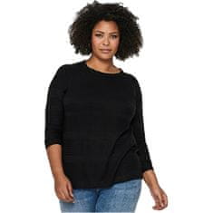 Only Carmakoma Női pulóver CARAIRPLAIN 15193822 Black (Méret XL/XXL)