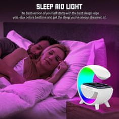 X TECH RGB intelligens LED lámpa, bluetooth hangszóróval és telefontöltéssel