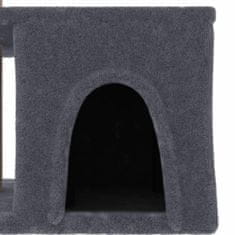 Greatstore sötétszürke macskabútor szizál kaparófákkal 48 cm