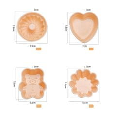 Northix 4 db szilikon cupcake forma 