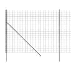 shumee antracitszürke horganyzott acél dróthálós kerítés 1,4x10 m