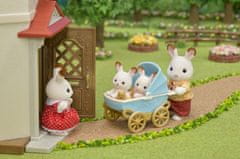 Sylvanian Families Ikrek csokoládé nyulak babakocsival