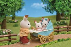 Sylvanian Families Ikrek csokoládé nyulak babakocsival