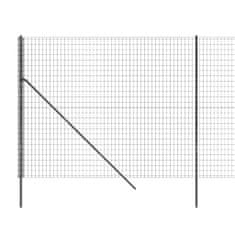 shumee antracitszürke horganyzott acél dróthálós kerítés 2,2x25 m