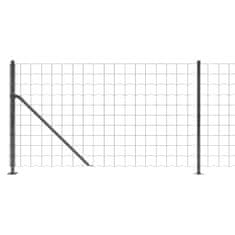 shumee antracitszürke dróthálós kerítés illesztőperemmel 1,1x25 m